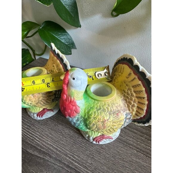 1994 Gibson Turkey Taper Candle Holders – Set of 2 - Picture 2 of 8